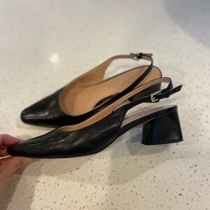Franco Sarto Black Slingback Heels